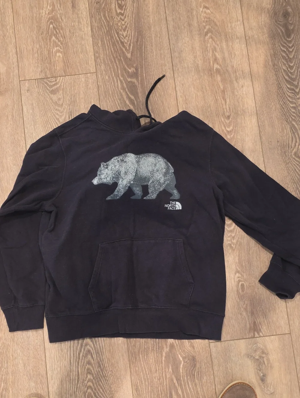 The North Face Men's Black Crewneck Sweatshirt with Bear Graphic